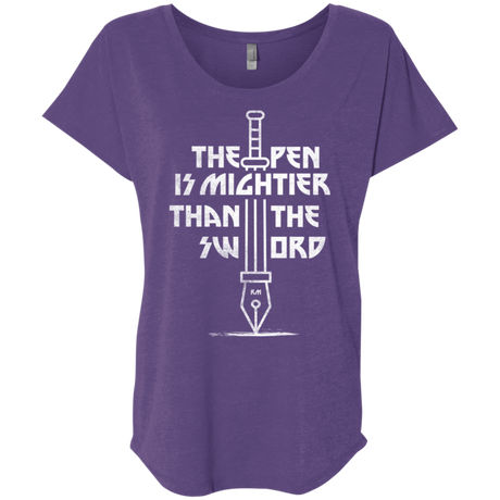 T-Shirts Purple Rush / X-Small Mighty Pen Triblend Dolman Sleeve