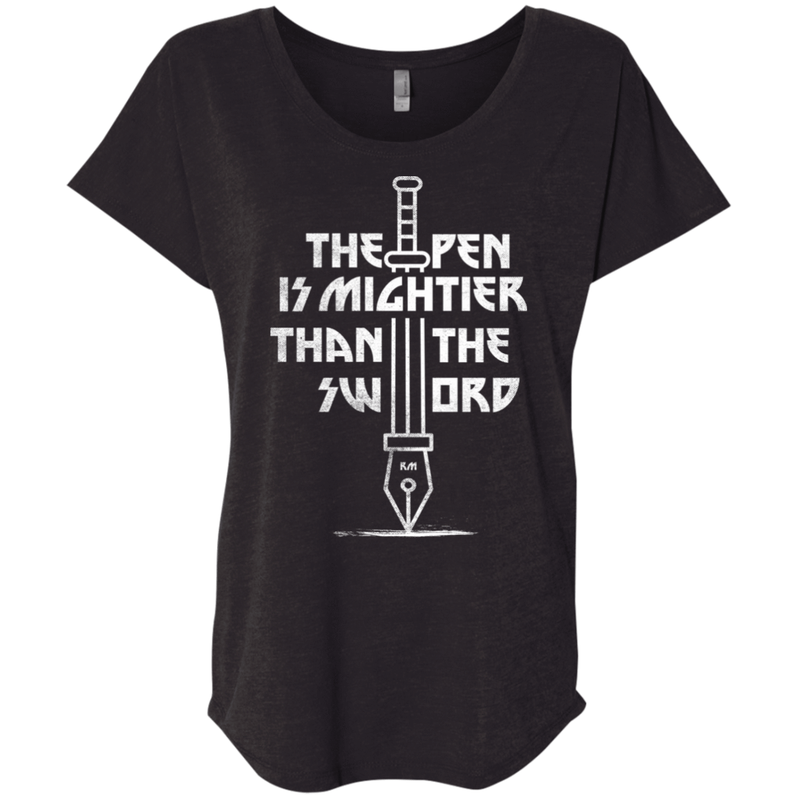 T-Shirts Vintage Black / X-Small Mighty Pen Triblend Dolman Sleeve