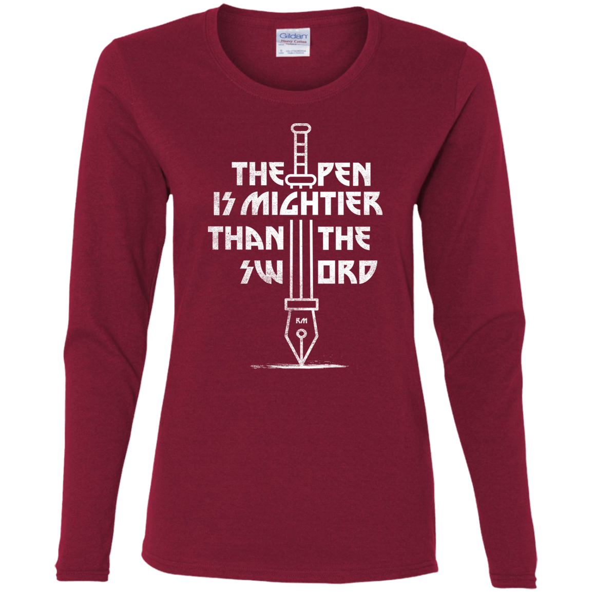 T-Shirts Cardinal / S Mighty Pen Women's Long Sleeve T-Shirt