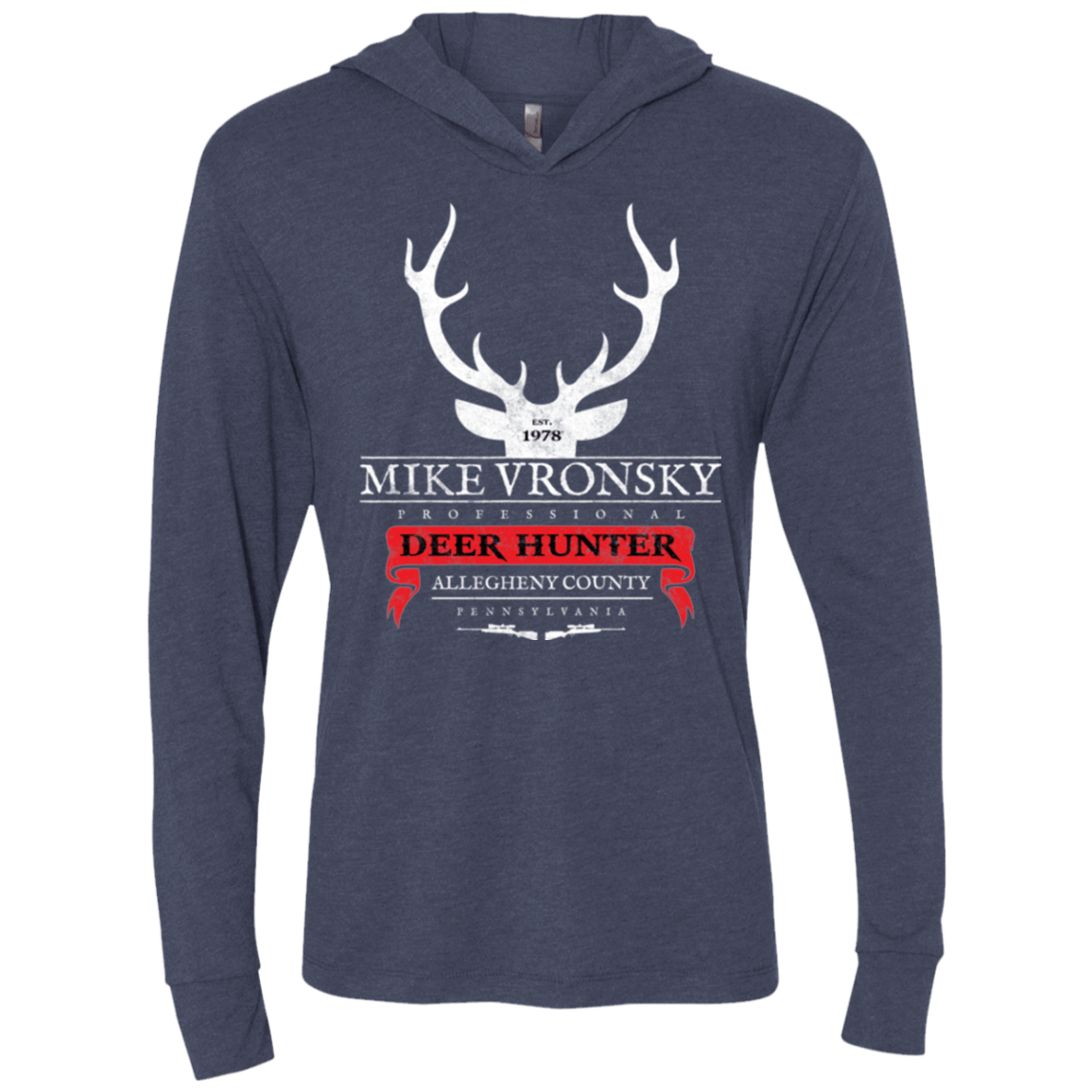 T-Shirts Vintage Navy / X-Small Mike Vronsky Triblend Long Sleeve Hoodie Tee