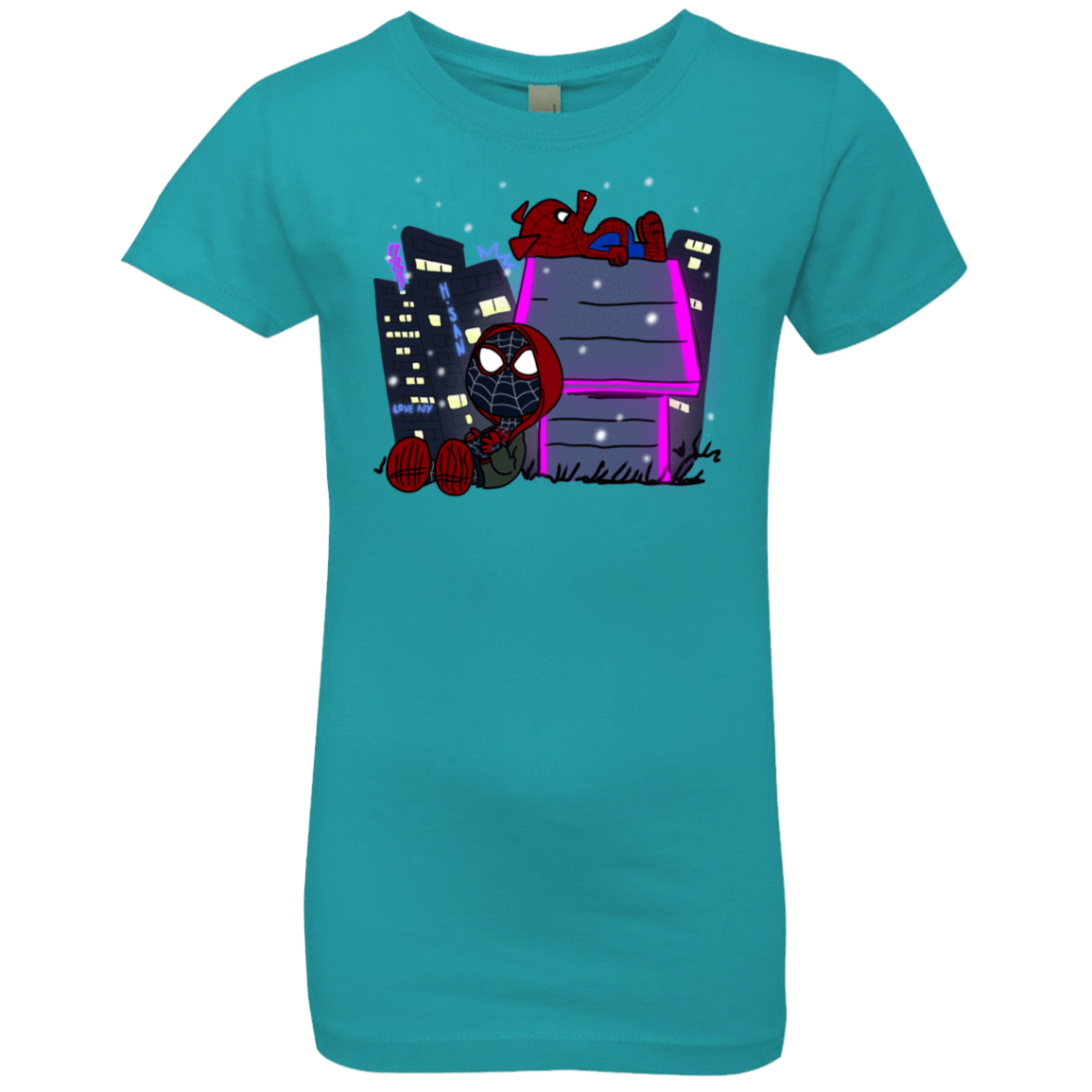 T-Shirts Tahiti Blue / YXS Miles and Porker Girls Premium T-Shirt