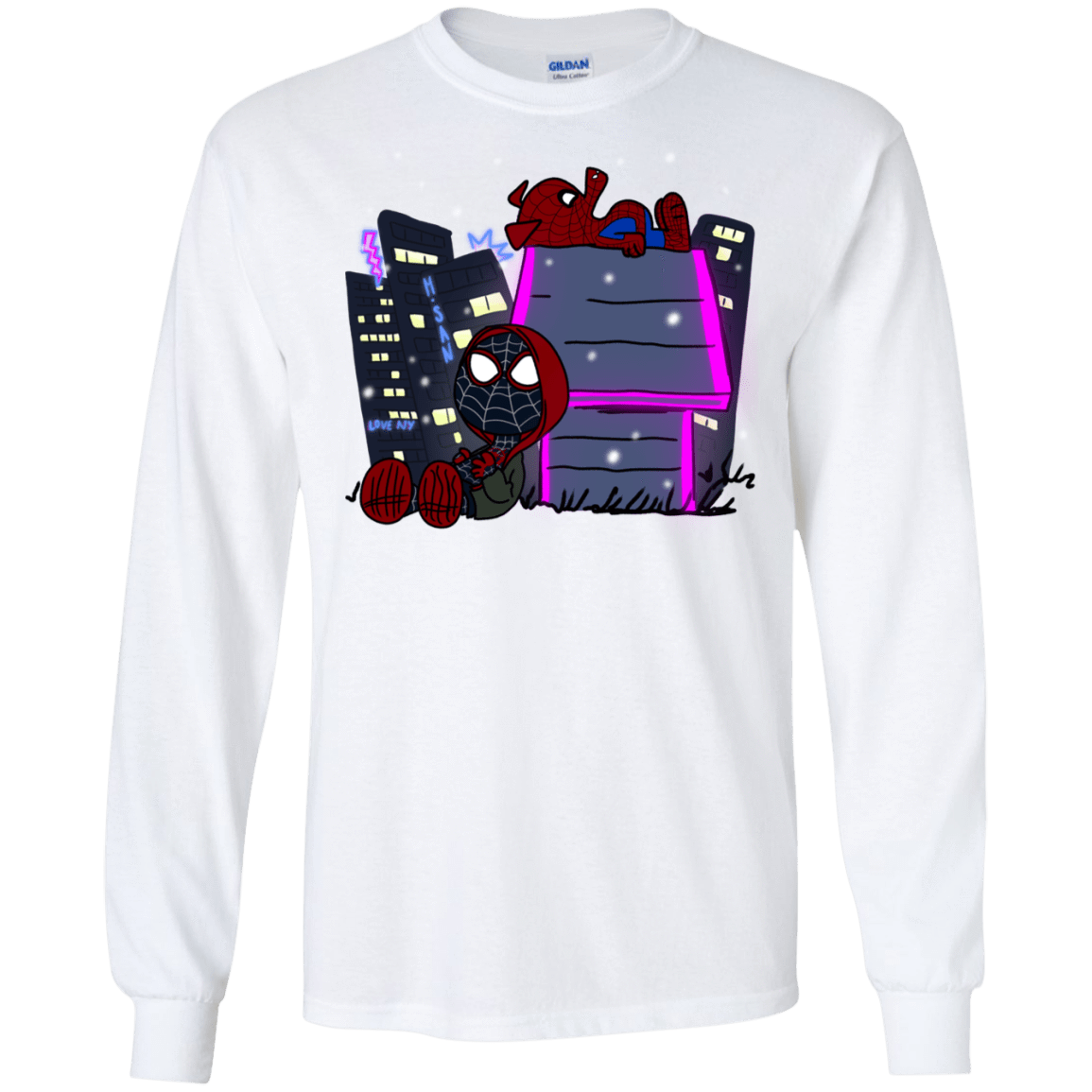 T-Shirts White / S Miles and Porker Men's Long Sleeve T-Shirt