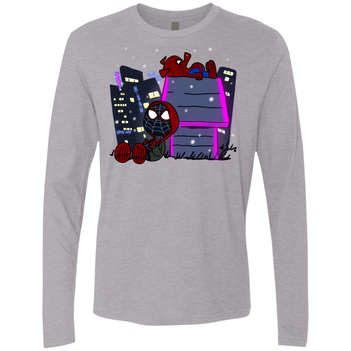 T-Shirts Heather Grey / S Miles and Porker Men's Premium Long Sleeve