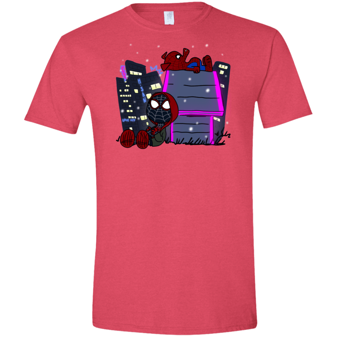 T-Shirts Heather Red / S Miles and Porker Men's Semi-Fitted Softstyle