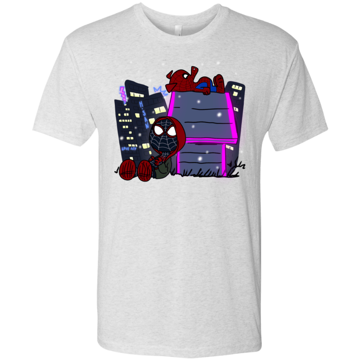 T-Shirts Heather White / S Miles and Porker Men's Triblend T-Shirt