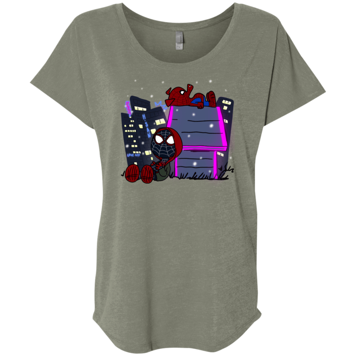 T-Shirts Venetian Grey / X-Small Miles and Porker Triblend Dolman Sleeve