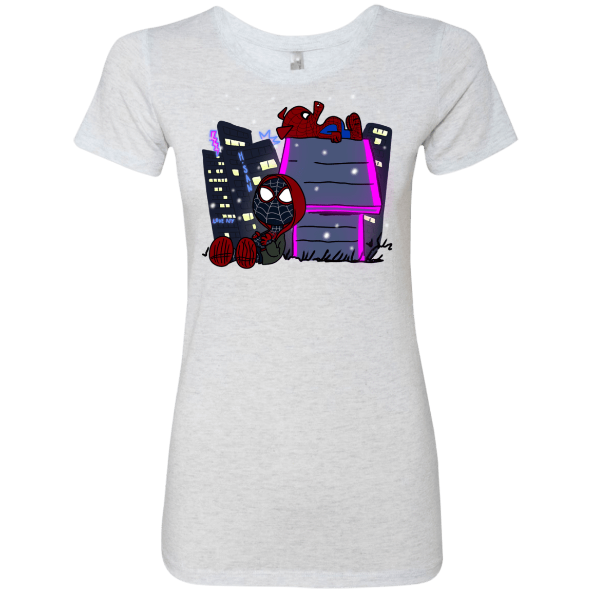 T-Shirts Heather White / S Miles and Porker Women's Triblend T-Shirt