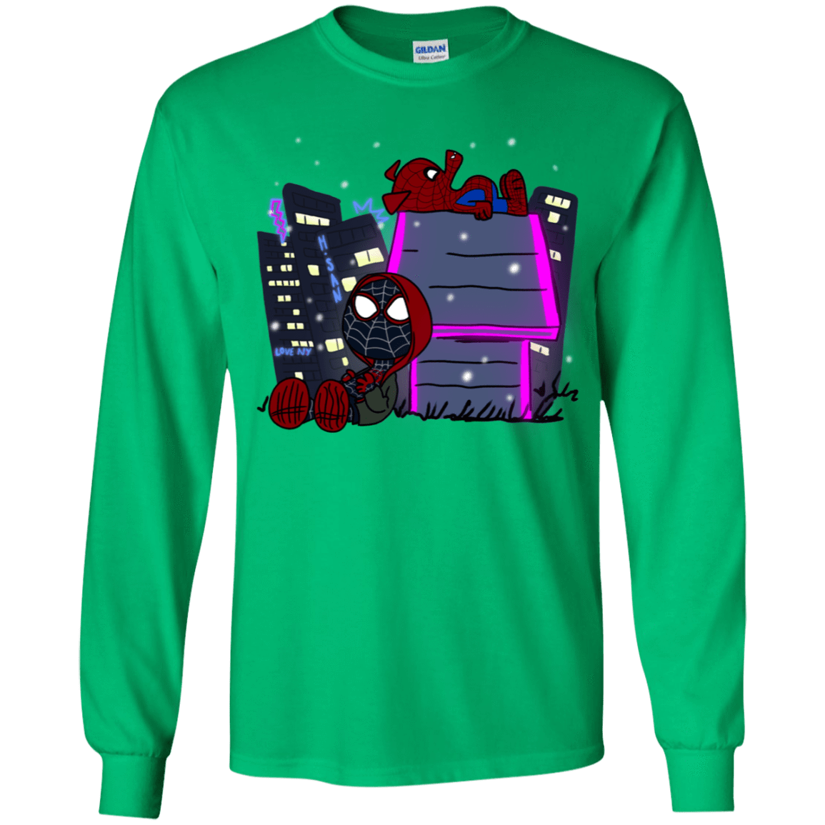 T-Shirts Irish Green / YS Miles and Porker Youth Long Sleeve T-Shirt