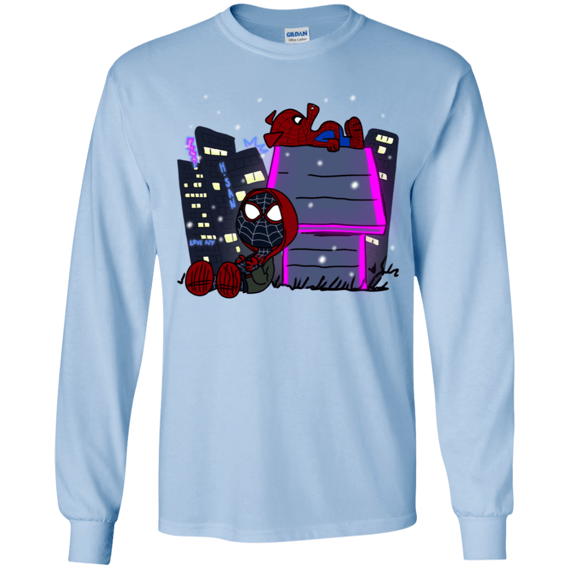 T-Shirts Light Blue / YS Miles and Porker Youth Long Sleeve T-Shirt