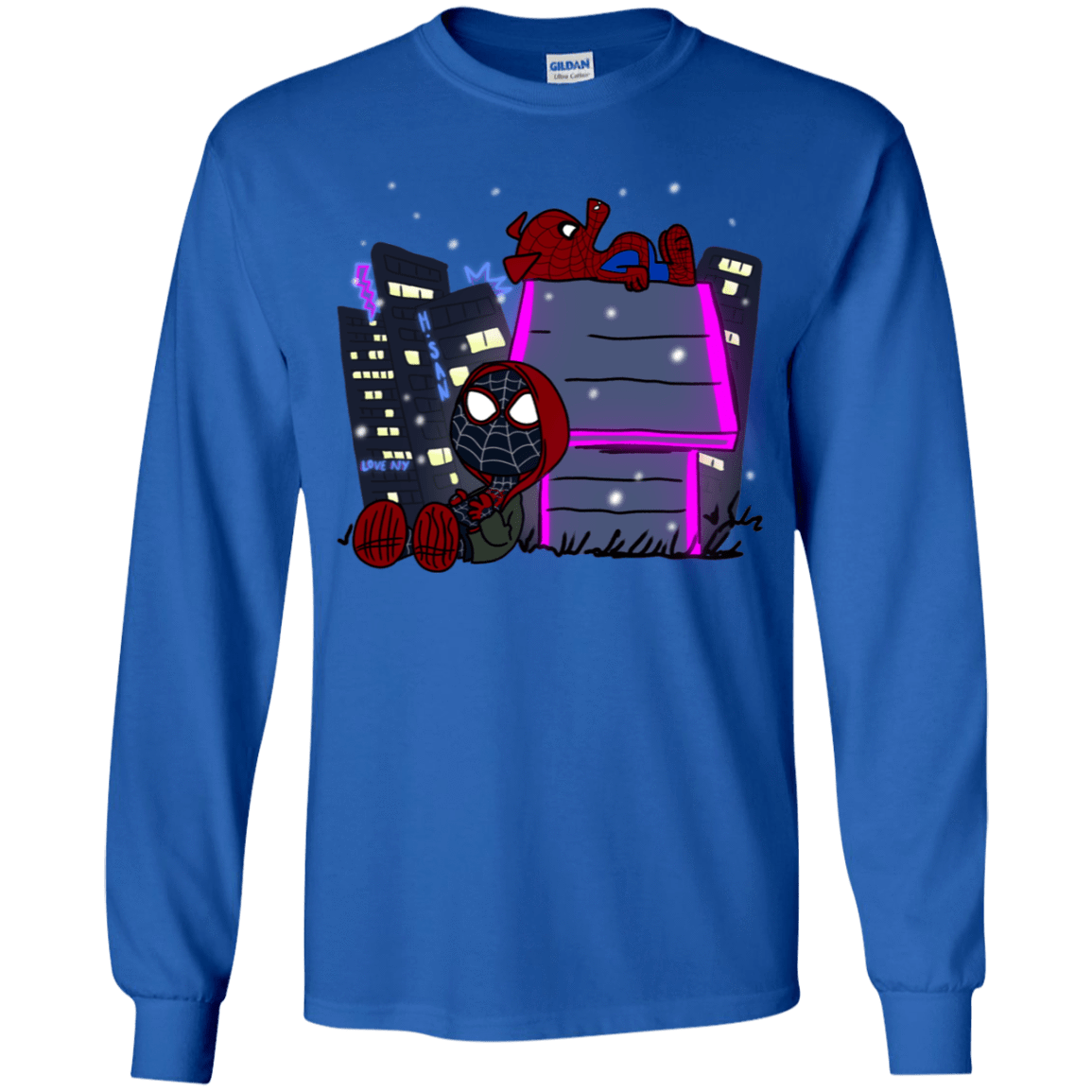 T-Shirts Royal / YS Miles and Porker Youth Long Sleeve T-Shirt