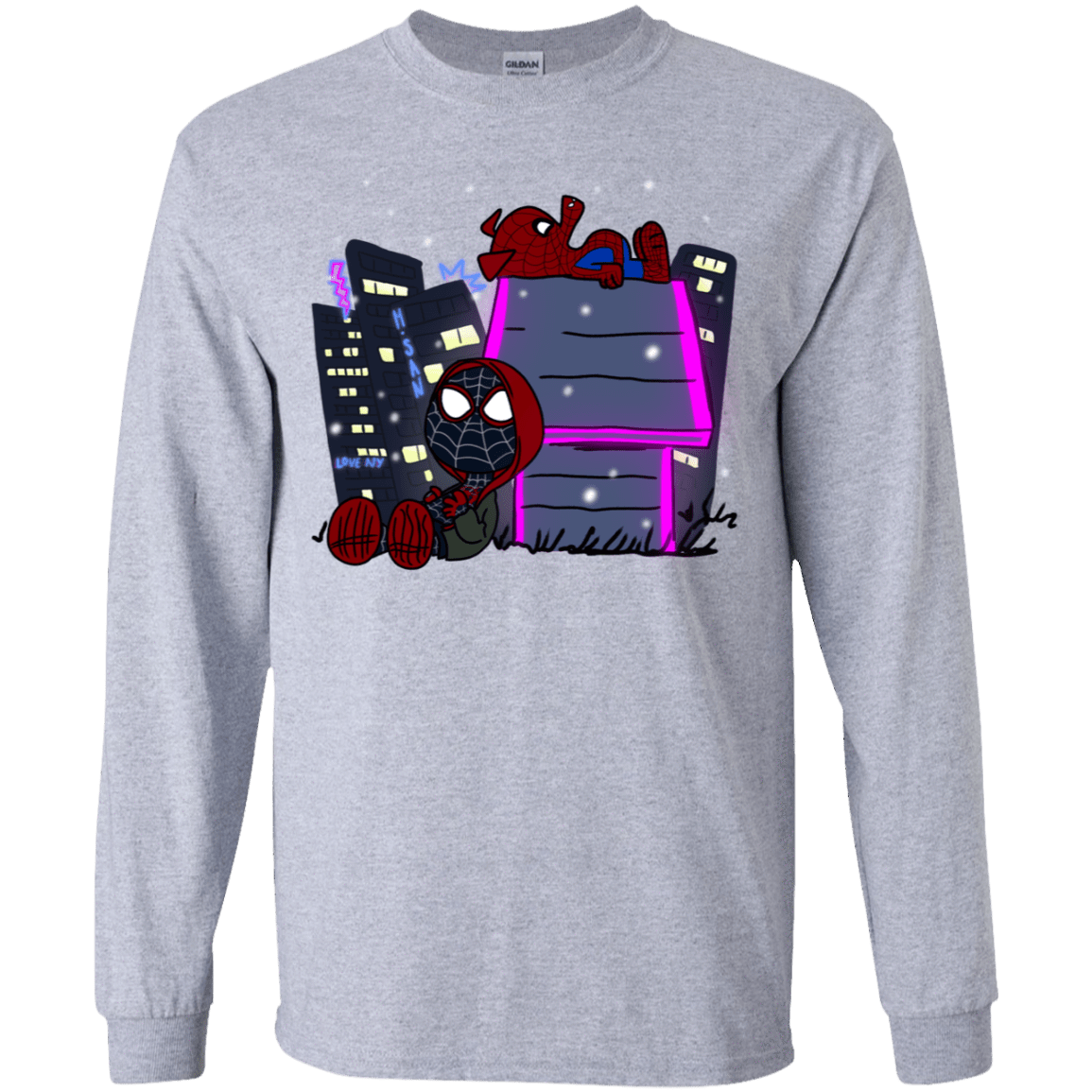 T-Shirts Sport Grey / YS Miles and Porker Youth Long Sleeve T-Shirt