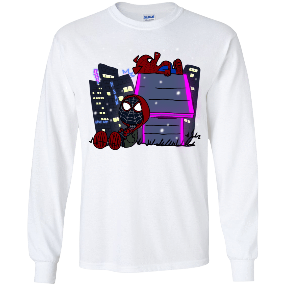 T-Shirts White / YS Miles and Porker Youth Long Sleeve T-Shirt