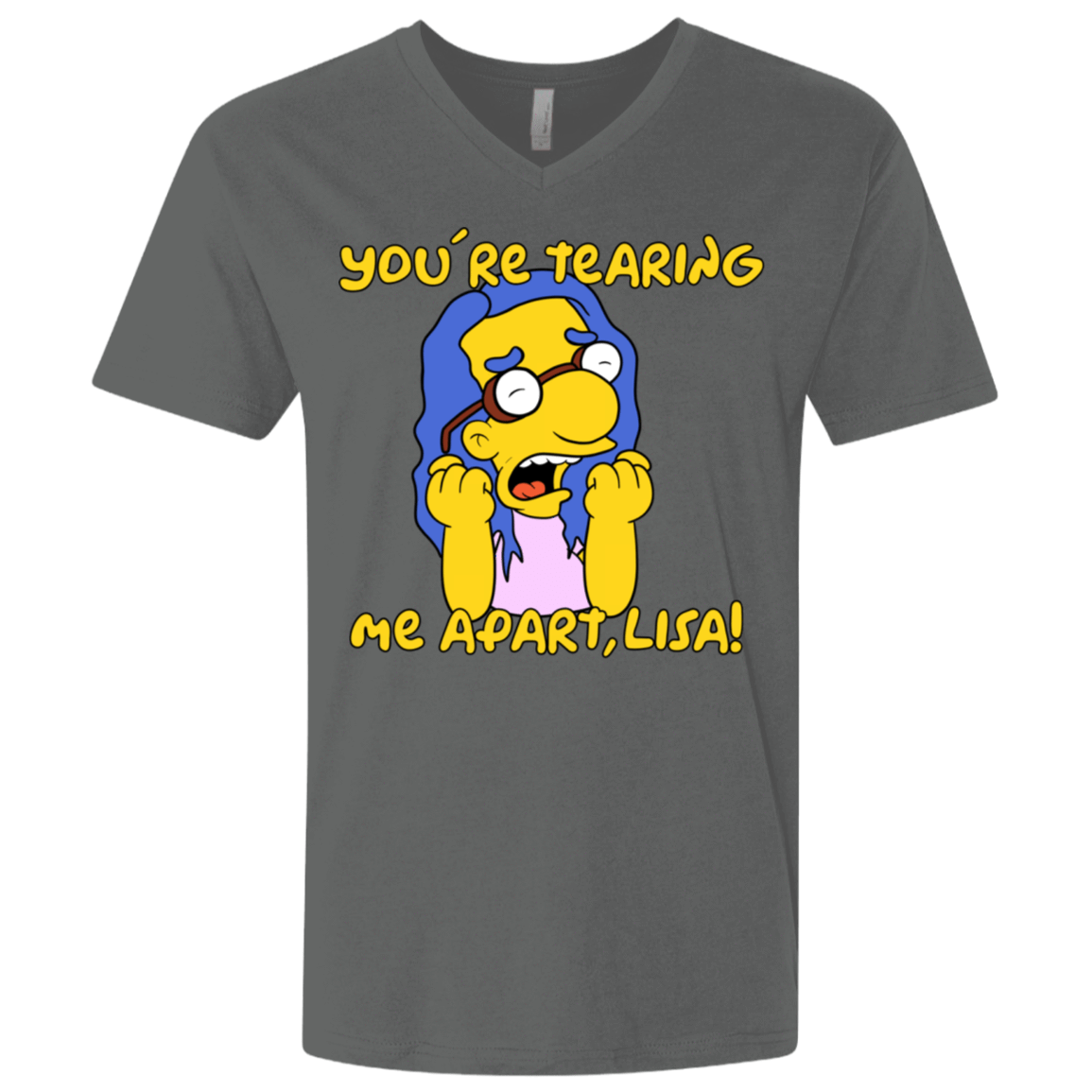 T-Shirts Heavy Metal / X-Small Milhouse Wiseau Men's Premium V-Neck