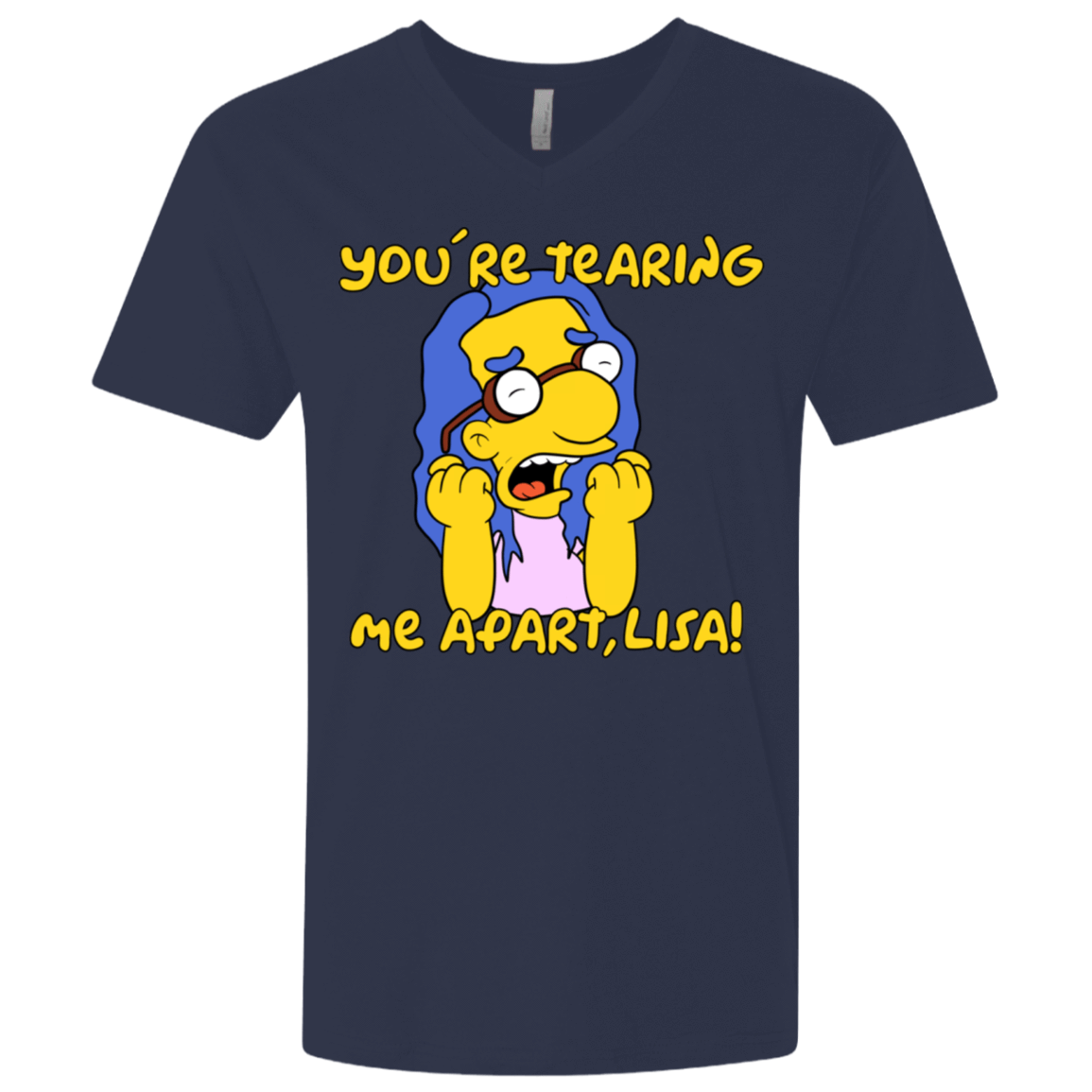 T-Shirts Midnight Navy / X-Small Milhouse Wiseau Men's Premium V-Neck
