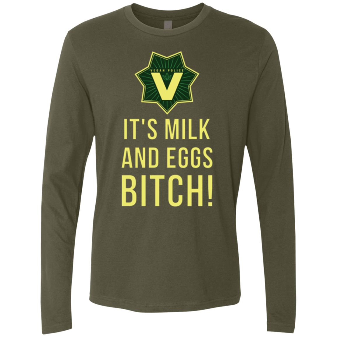 T-Shirts Military Green / Small Milk and Eggs Men's Premium Long Sleeve