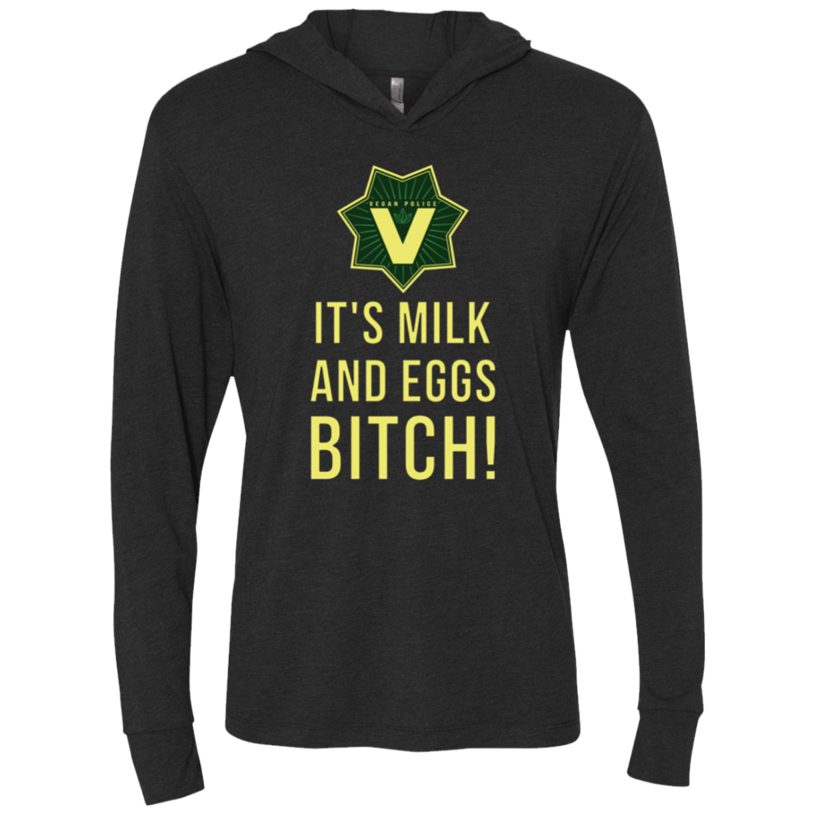 T-Shirts Vintage Black / X-Small Milk and Eggs Triblend Long Sleeve Hoodie Tee