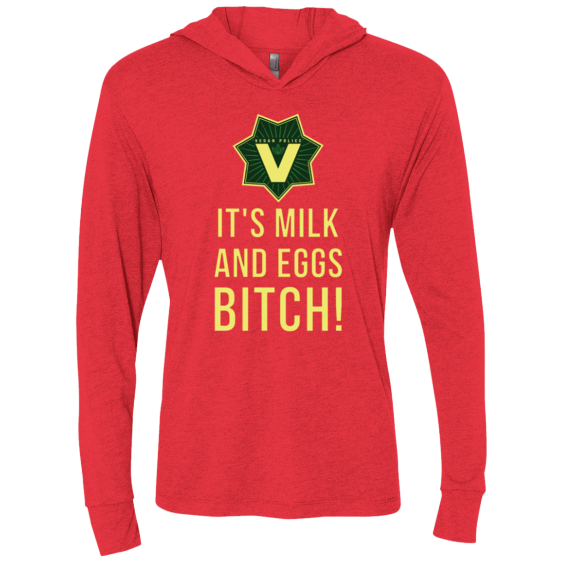 T-Shirts Vintage Red / X-Small Milk and Eggs Triblend Long Sleeve Hoodie Tee