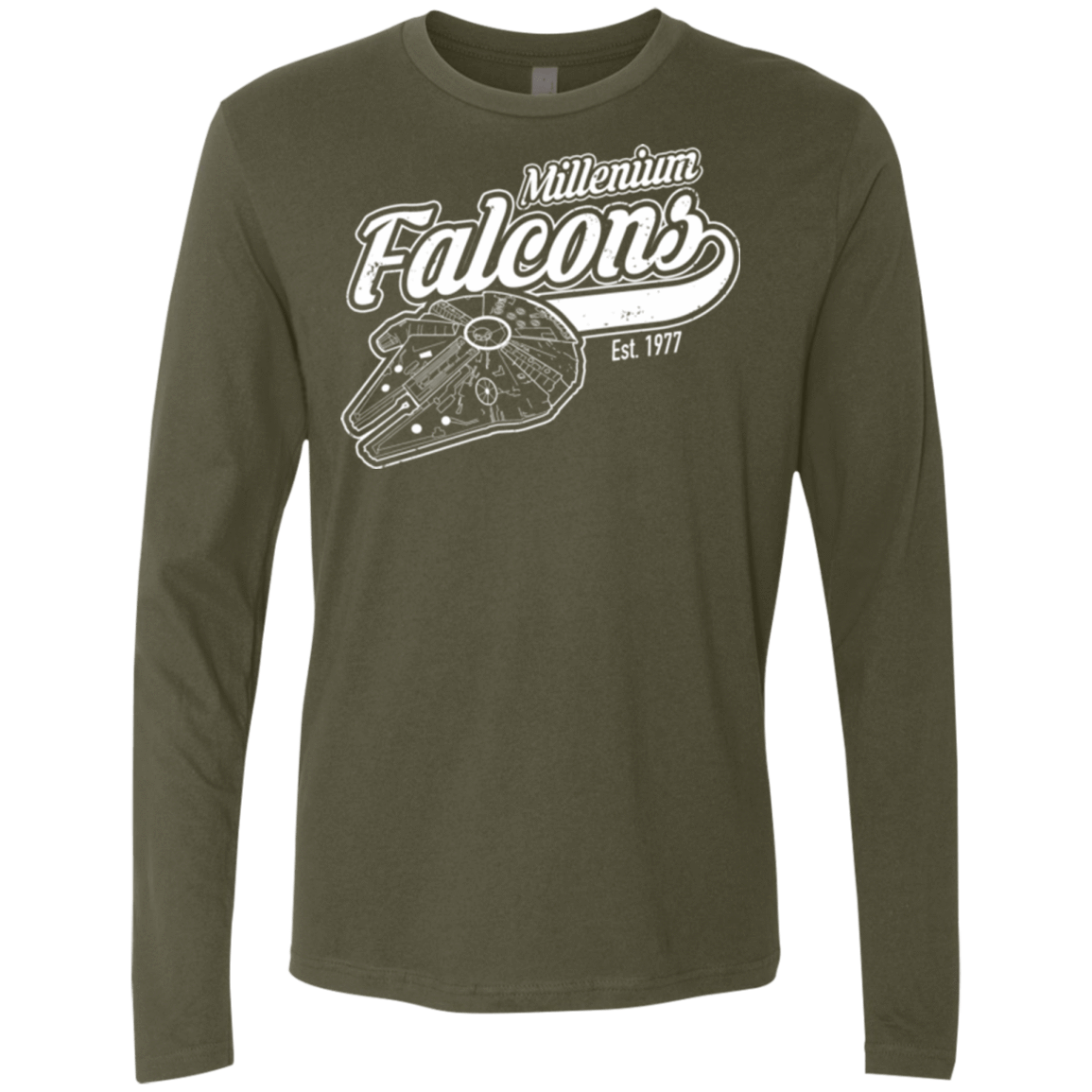 T-Shirts Military Green / Small Millenium falcons Men's Premium Long Sleeve