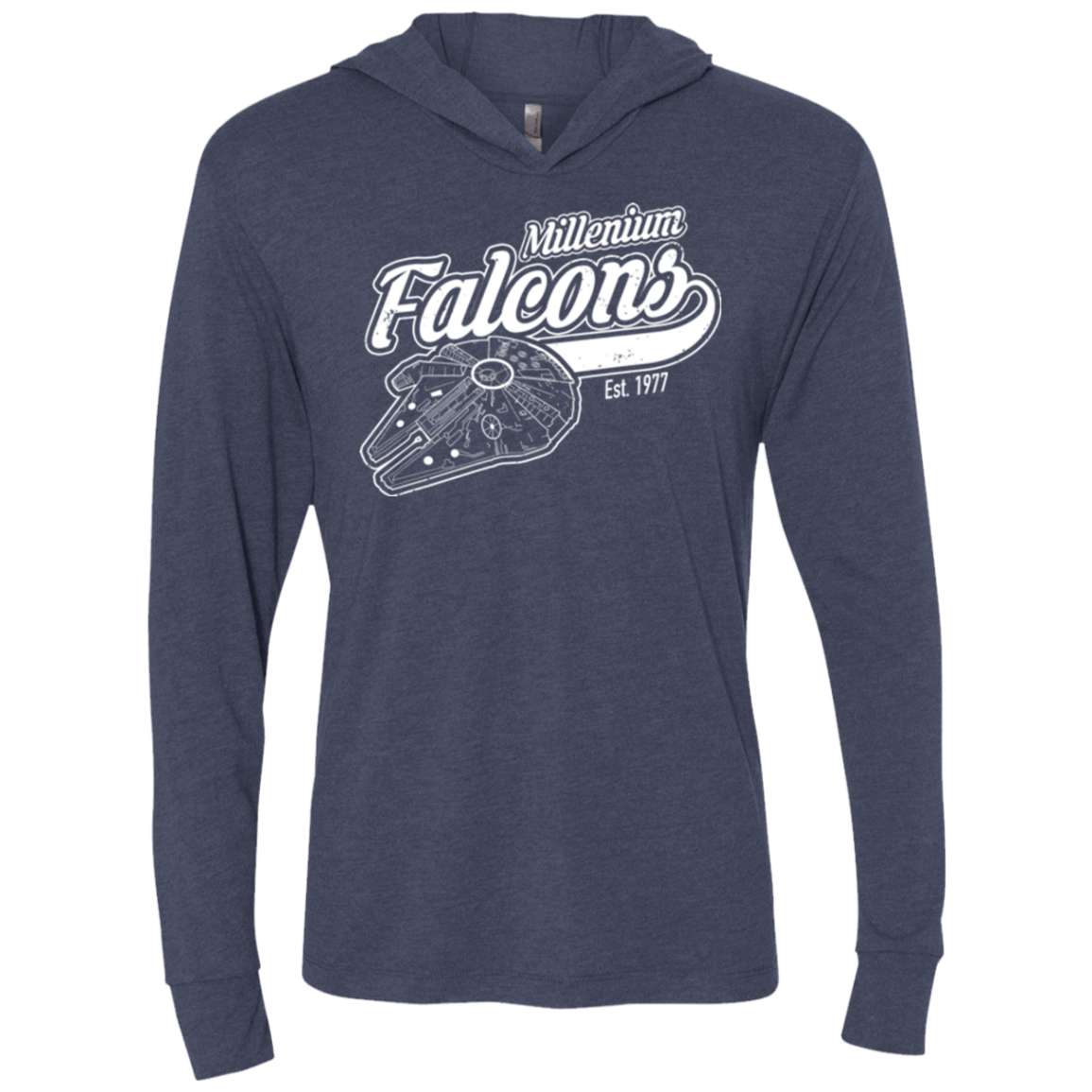 T-Shirts Vintage Navy / X-Small Millenium falcons Triblend Long Sleeve Hoodie Tee