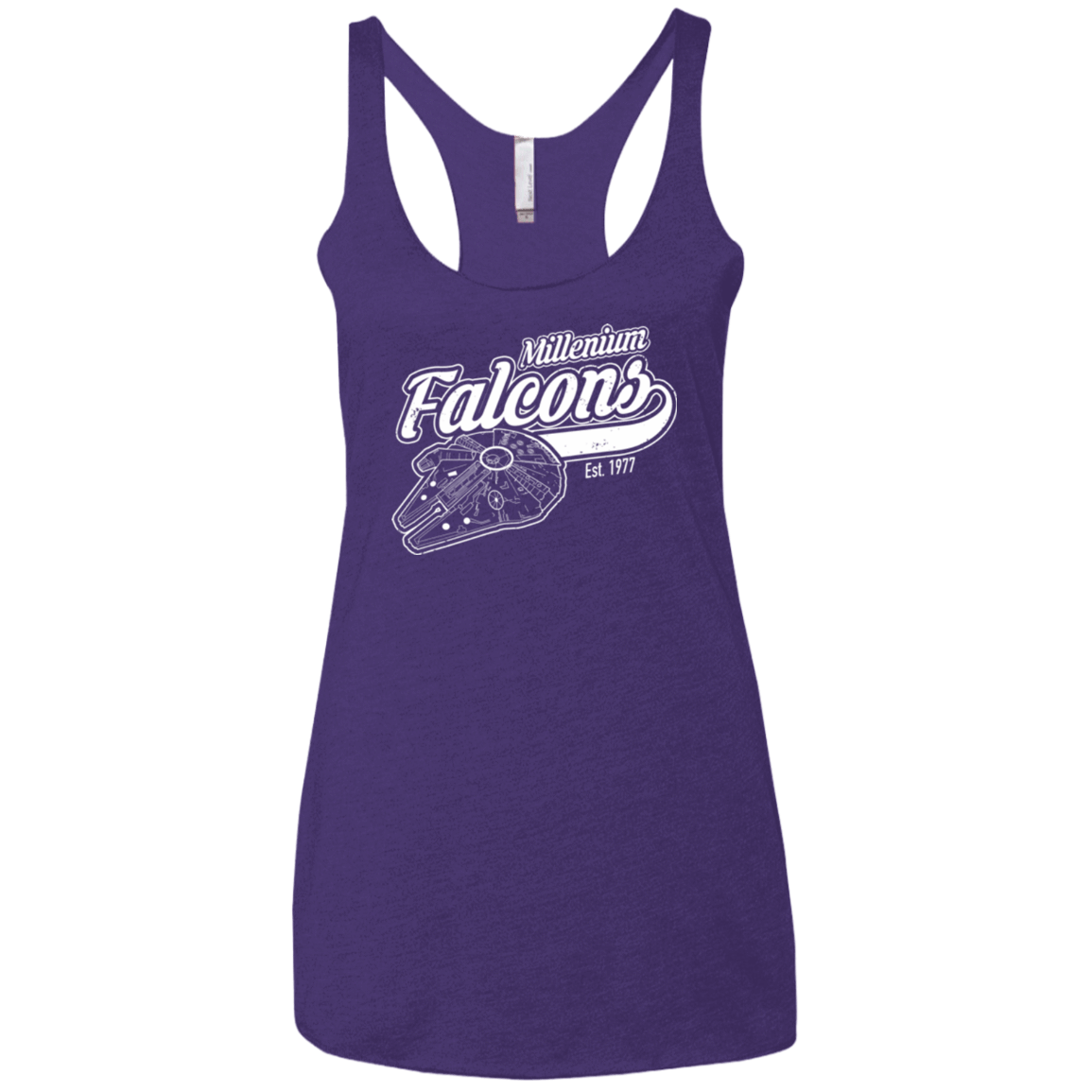 T-Shirts Purple / X-Small Millenium falcons Women's Triblend Racerback Tank