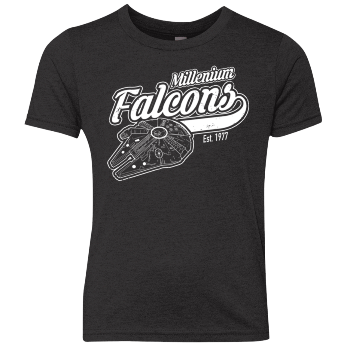 T-Shirts Vintage Black / YXS Millenium falcons Youth Triblend T-Shirt