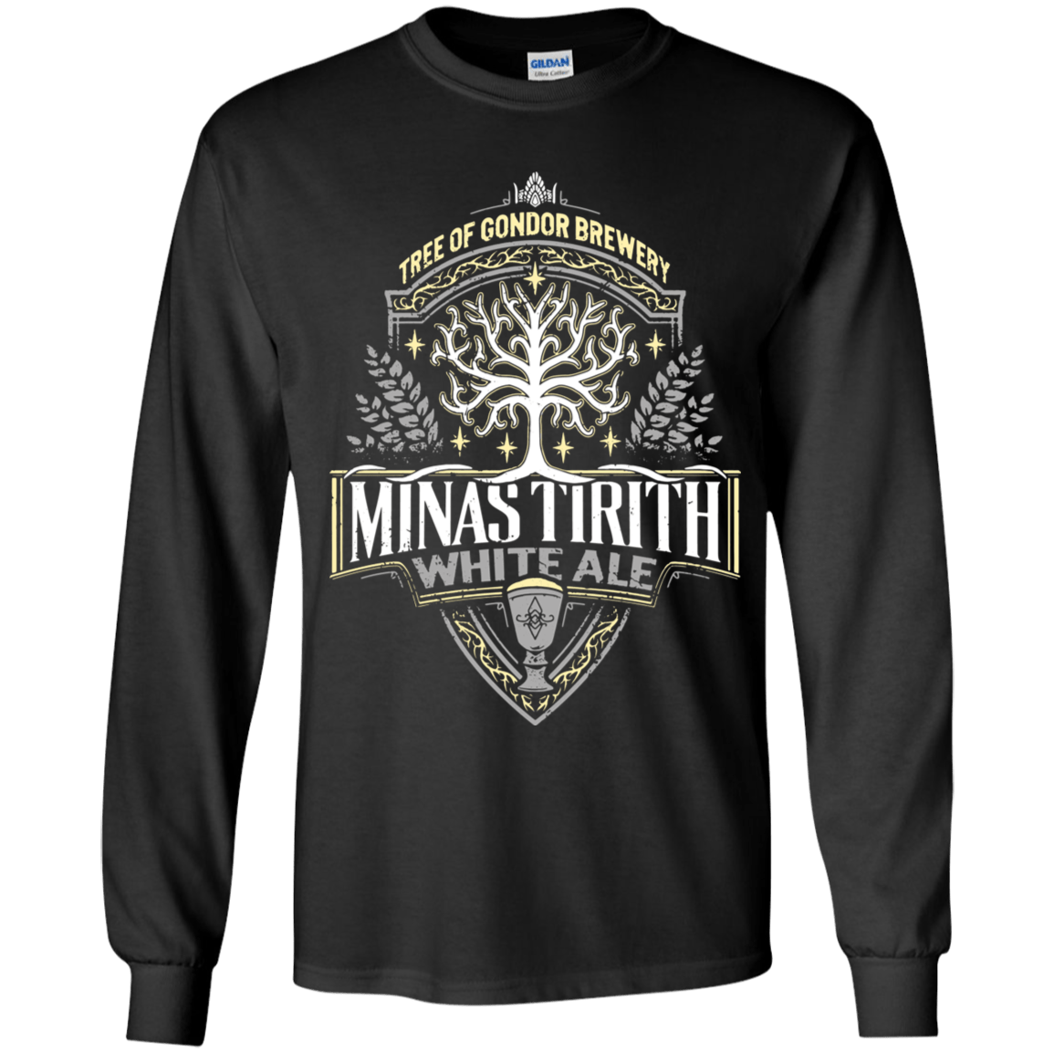 T-Shirts Black / YS Minas Tirith Youth Long Sleeve T-Shirt