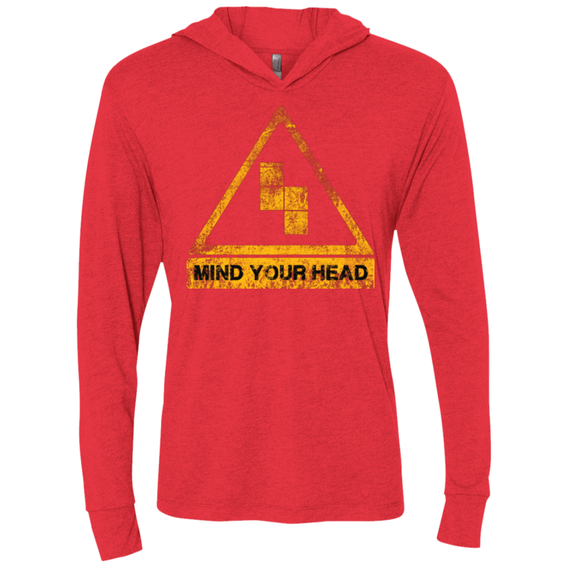 T-Shirts Vintage Red / X-Small MIND YOUR HEAD Triblend Long Sleeve Hoodie Tee