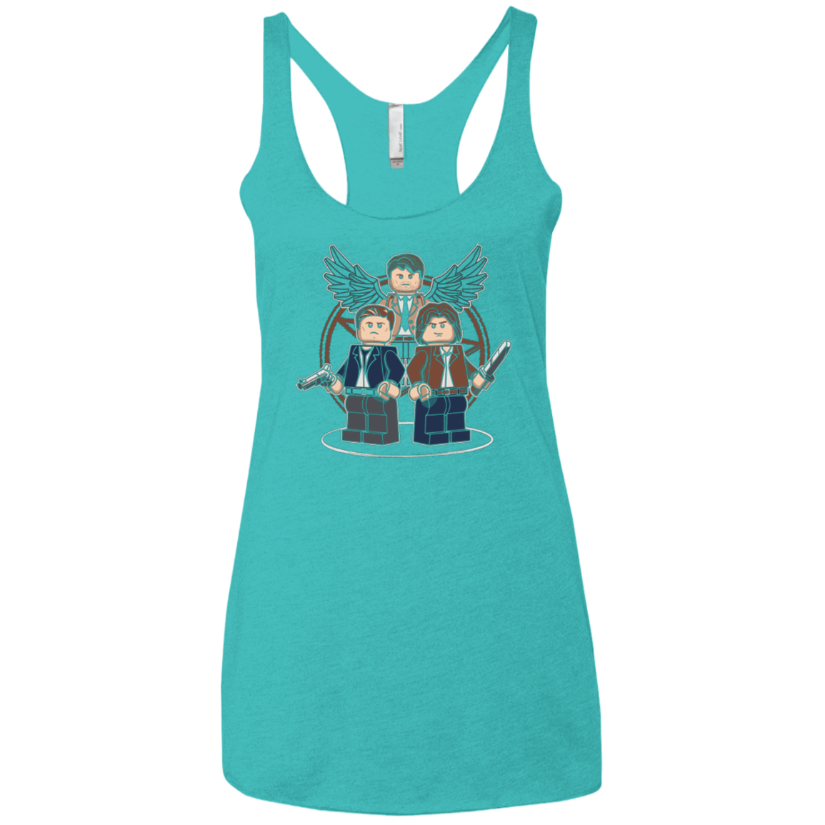 T-Shirts Tahiti Blue / X-Small Mini Hunters Women's Triblend Racerback Tank