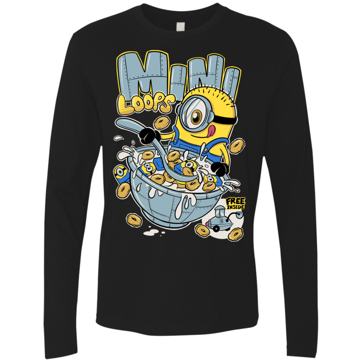 T-Shirts Black / S Mini Loops Men's Premium Long Sleeve