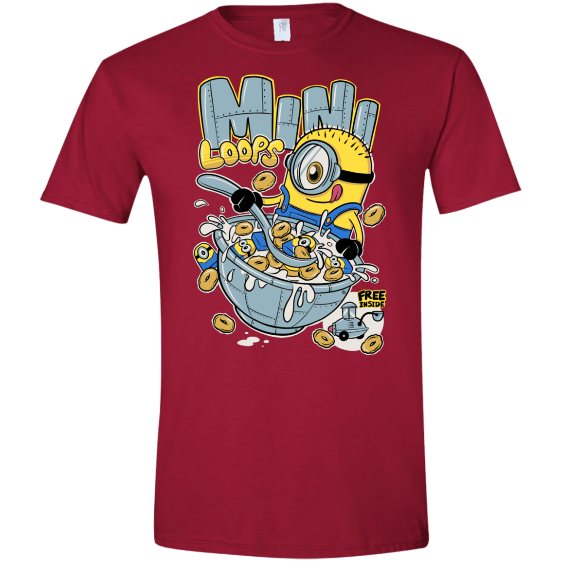 T-Shirts Cardinal Red / S Mini Loops Men's Semi-Fitted Softstyle