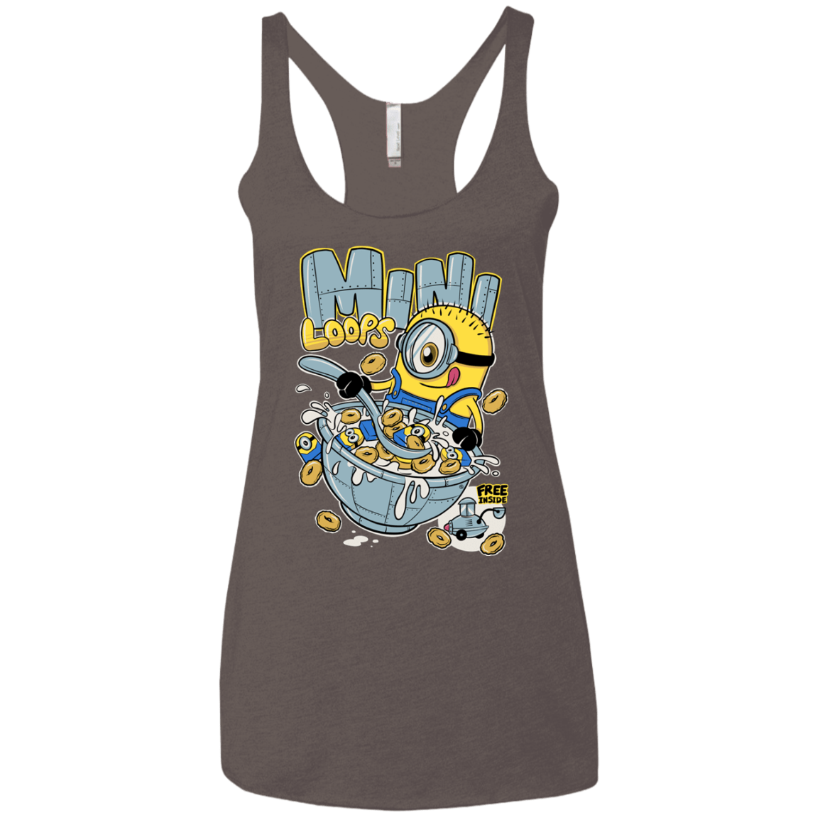 T-Shirts Macchiato / X-Small Mini Loops Women's Triblend Racerback Tank