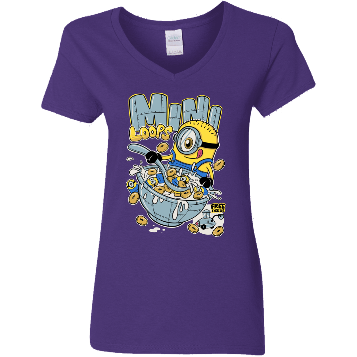 T-Shirts Purple / S Mini Loops Women's V-Neck T-Shirt
