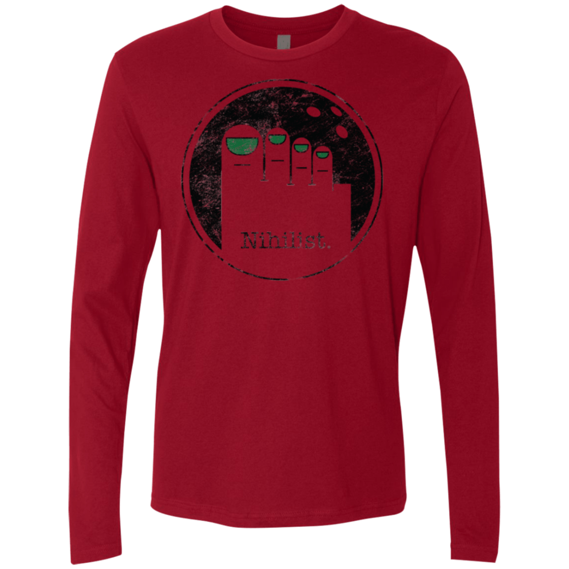 T-Shirts Cardinal / Small Minimalist Nihilist Men's Premium Long Sleeve