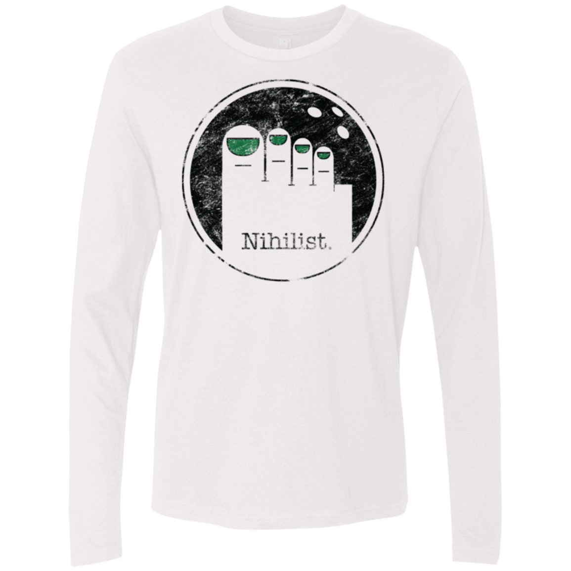 T-Shirts White / Small Minimalist Nihilist Men's Premium Long Sleeve