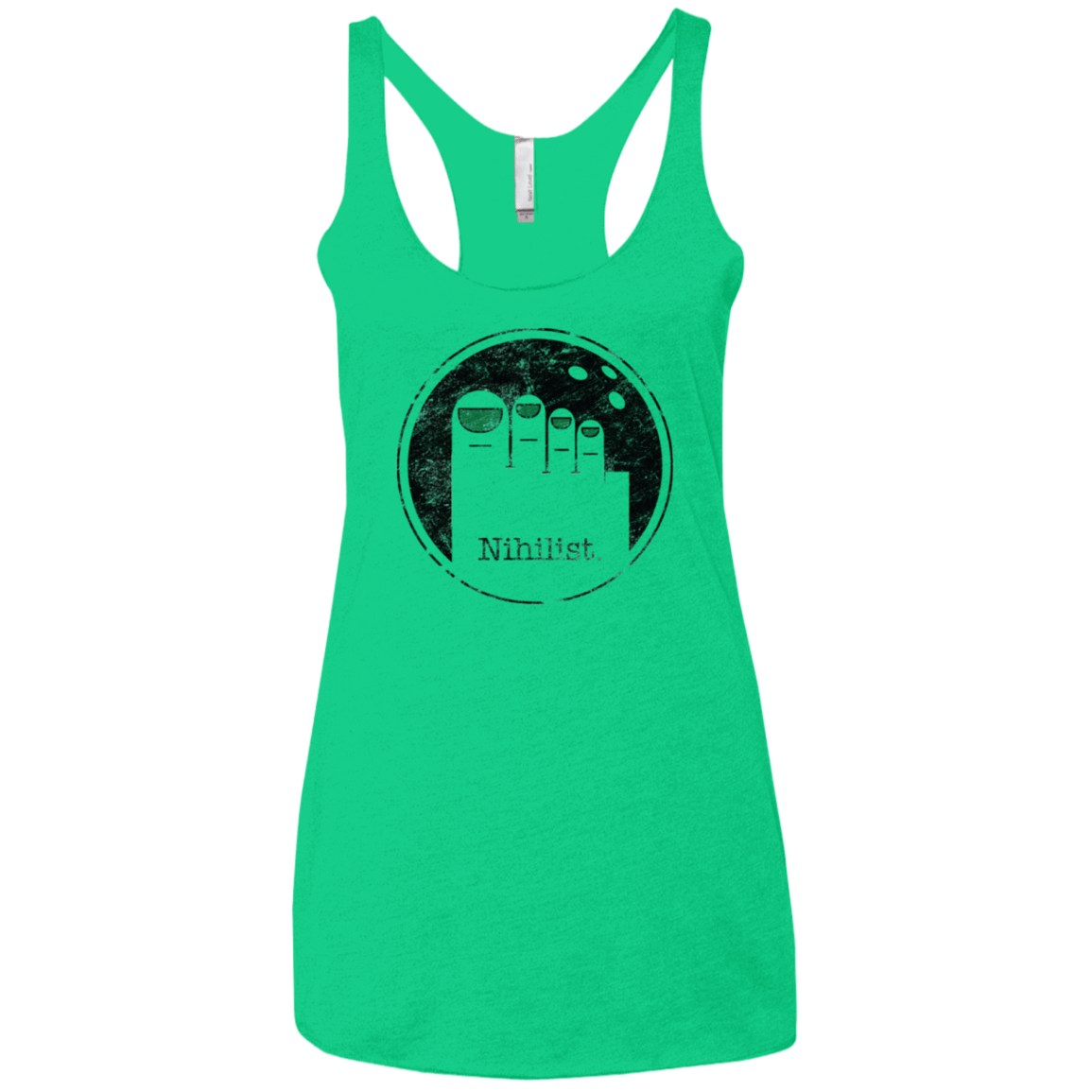 T-Shirts Envy / X-Small Minimalist Nihilist Women's Triblend Racerback Tank