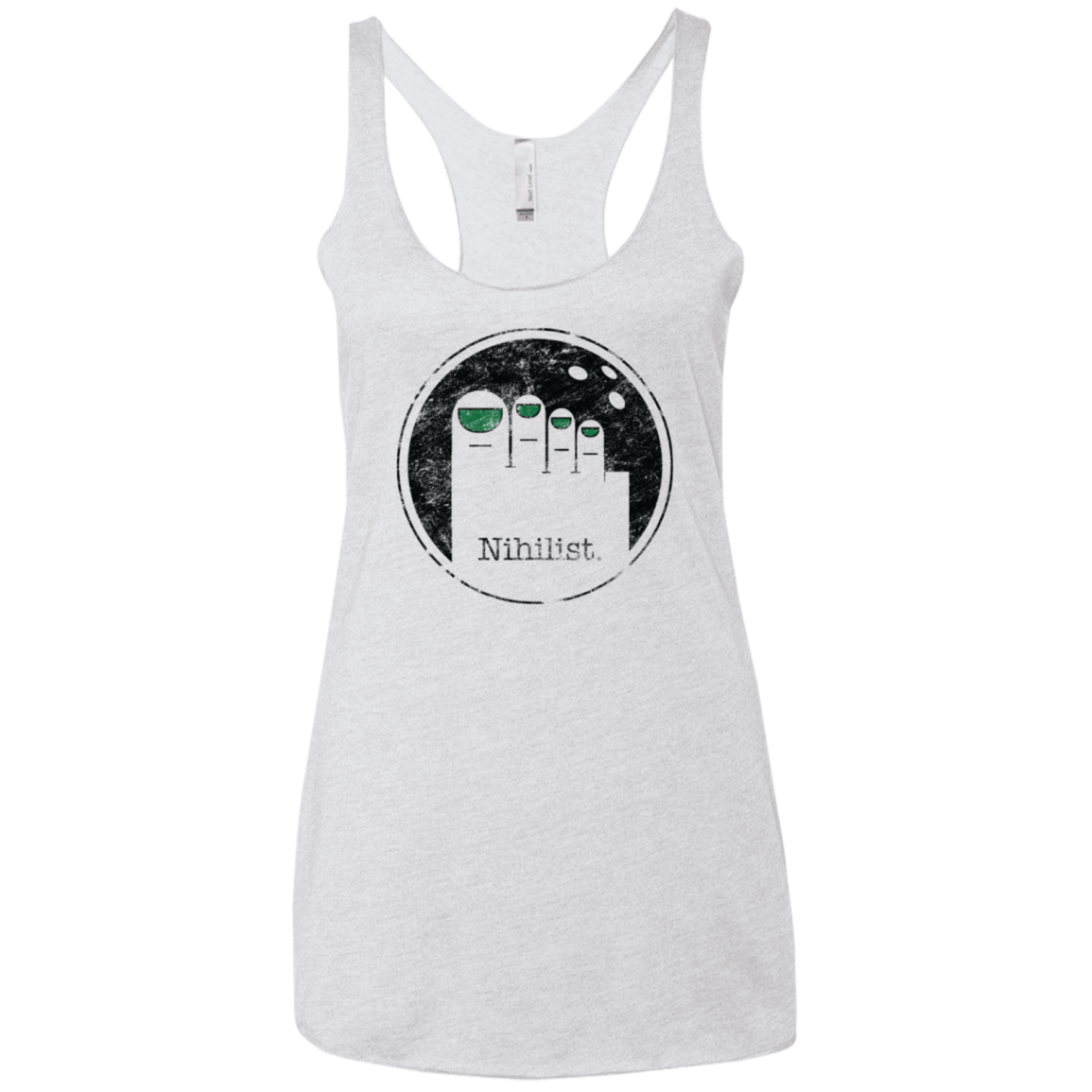 T-Shirts Heather White / X-Small Minimalist Nihilist Women's Triblend Racerback Tank