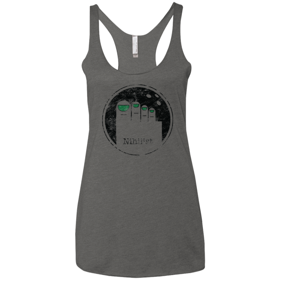 T-Shirts Premium Heather / X-Small Minimalist Nihilist Women's Triblend Racerback Tank