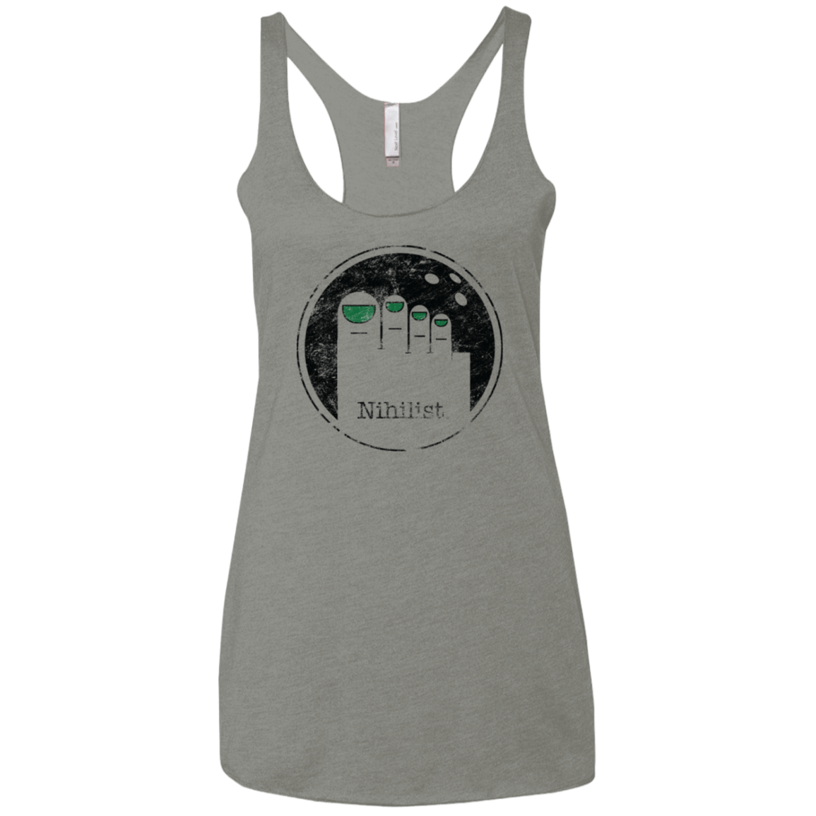 T-Shirts Venetian Grey / X-Small Minimalist Nihilist Women's Triblend Racerback Tank