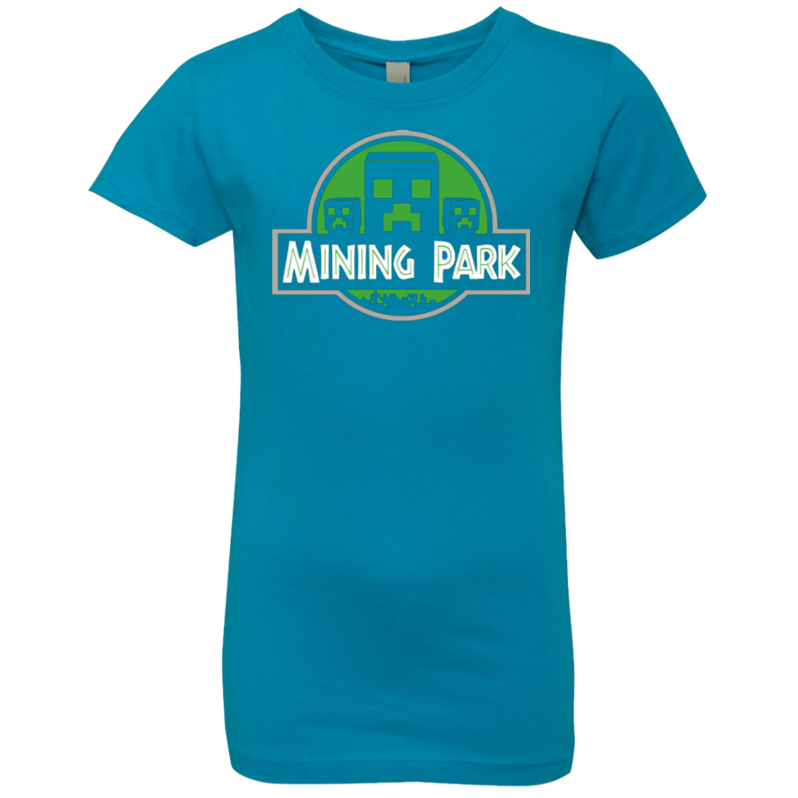 T-Shirts Turquoise / YXS Mining Park Girls Premium T-Shirt