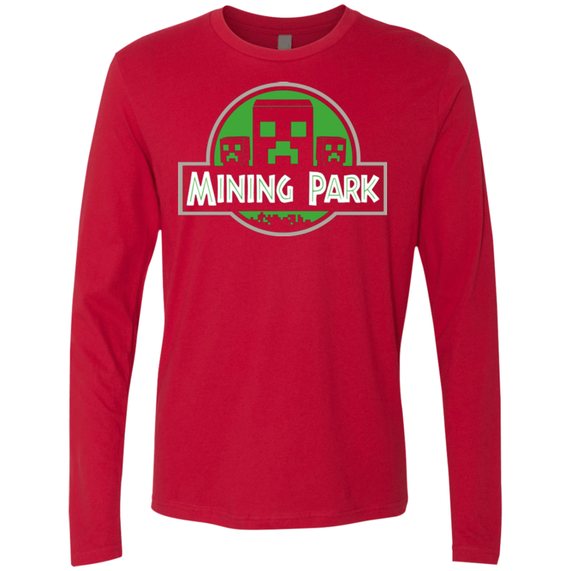 T-Shirts Red / Small Mining Park Men's Premium Long Sleeve