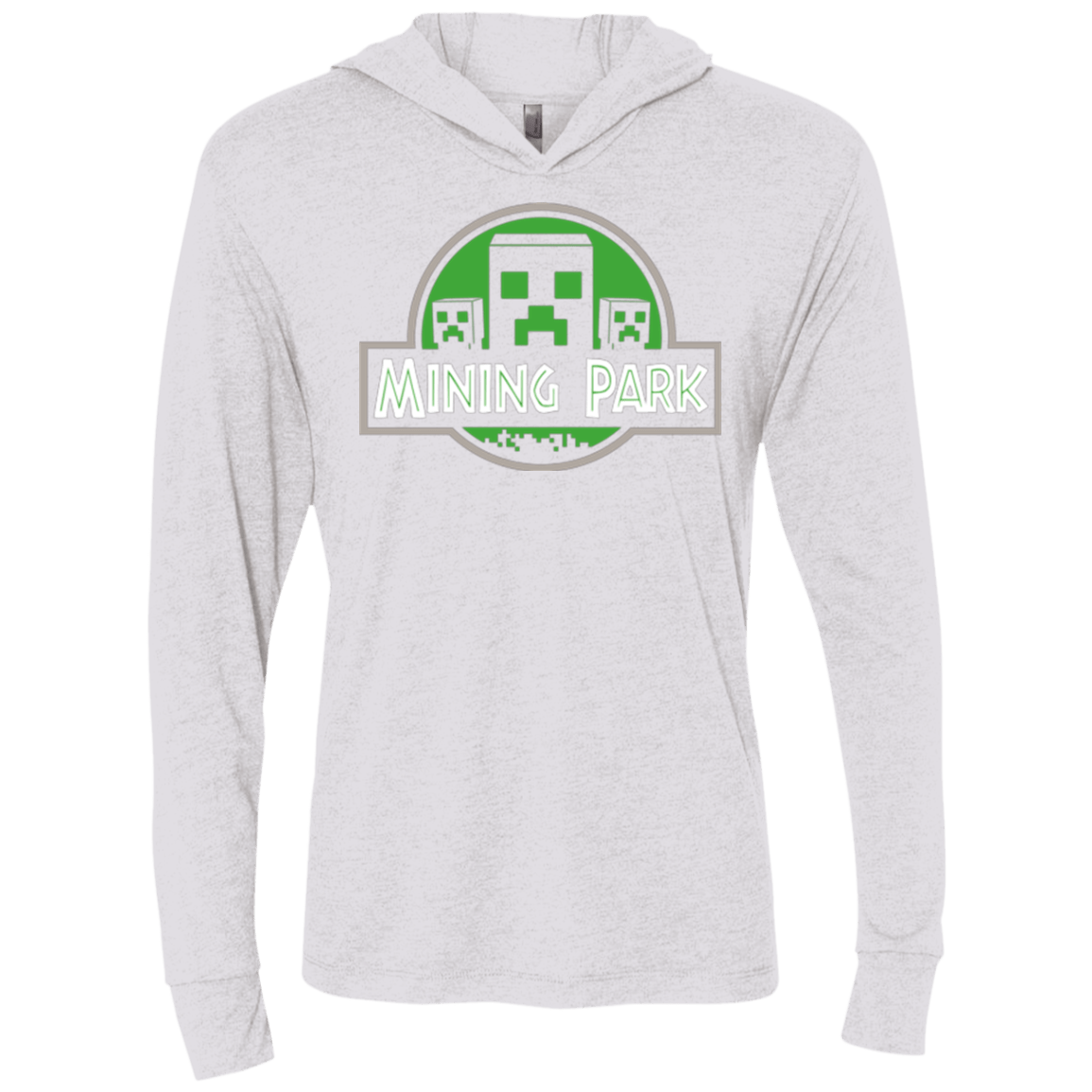 T-Shirts Heather White / X-Small Mining Park Triblend Long Sleeve Hoodie Tee
