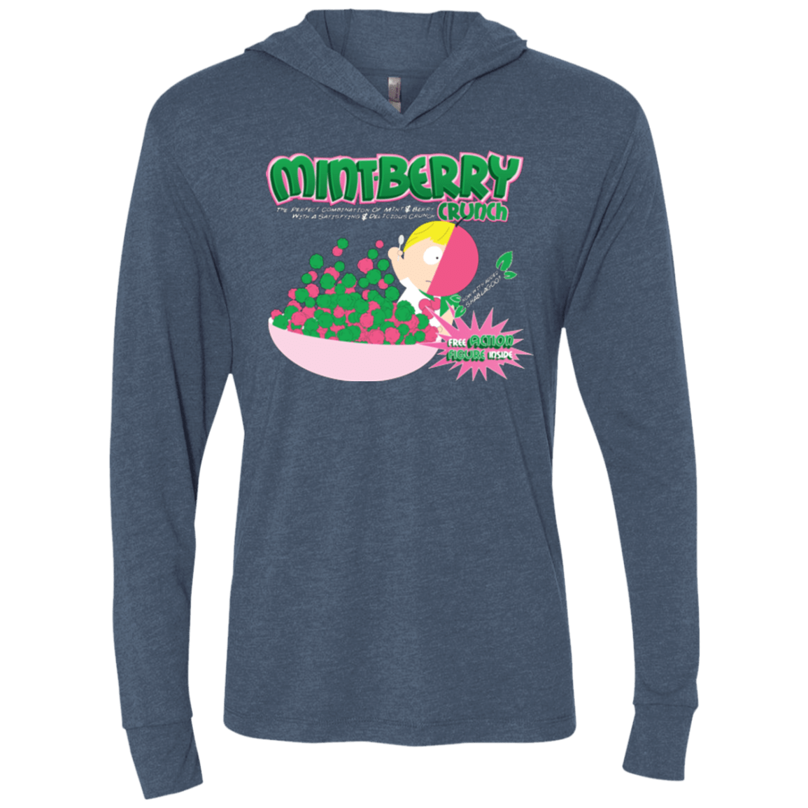 T-Shirts Indigo / X-Small Mintberry Crunch Triblend Long Sleeve Hoodie Tee