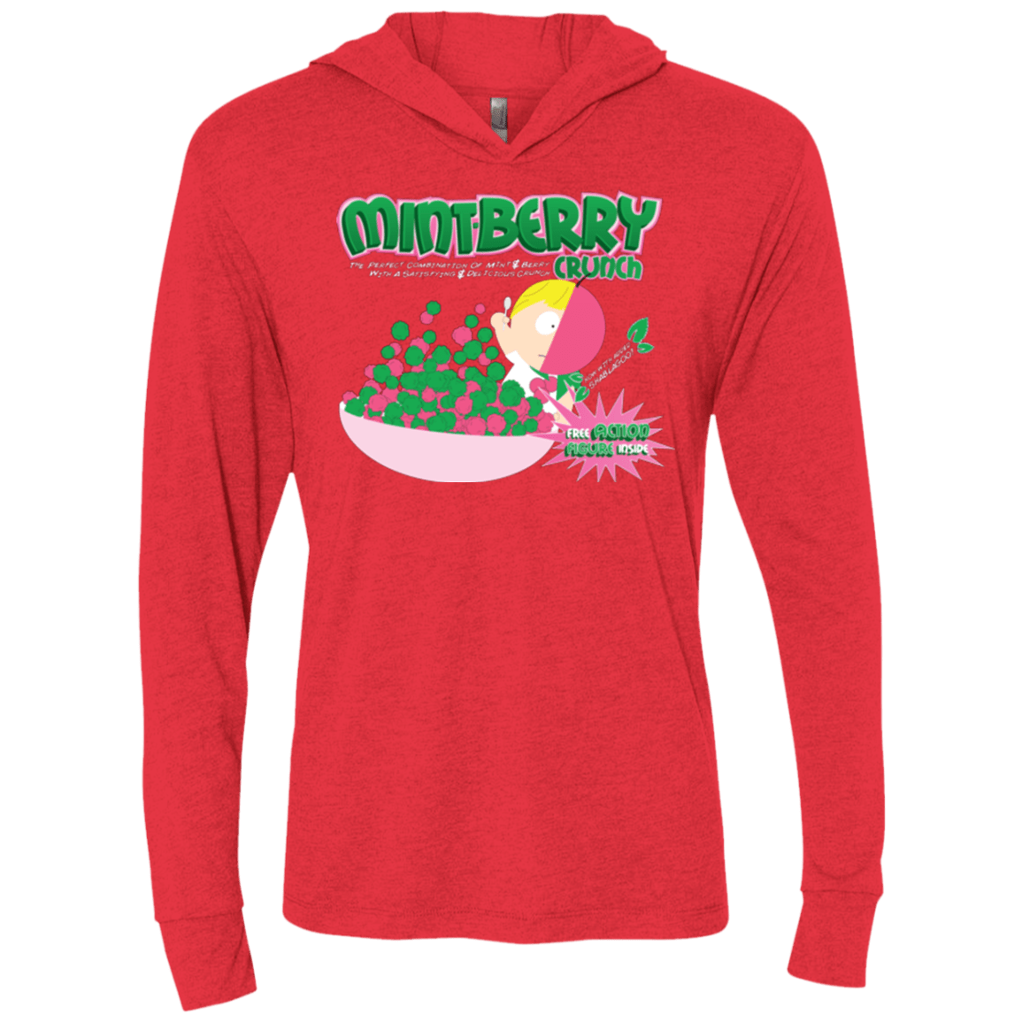 T-Shirts Vintage Red / X-Small Mintberry Crunch Triblend Long Sleeve Hoodie Tee