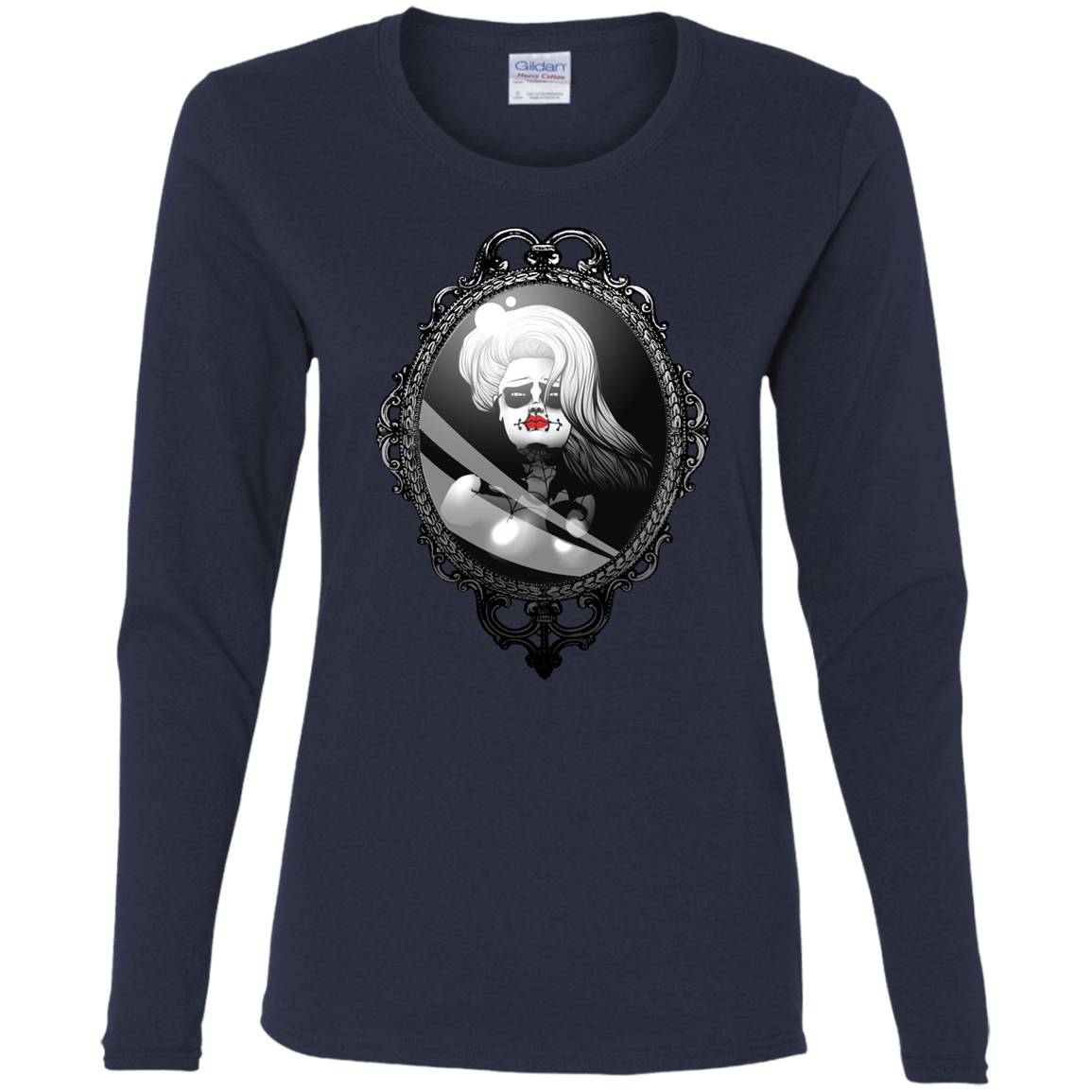 T-Shirts Navy / S Mirror Women's Long Sleeve T-Shirt