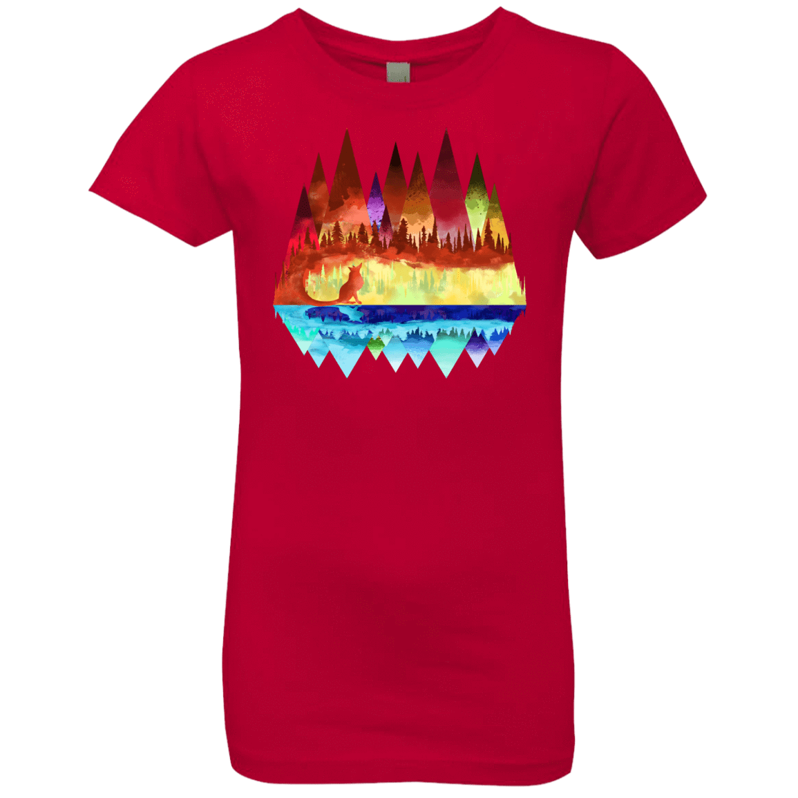 T-Shirts Red / YXS Mirrored Range Girls Premium T-Shirt