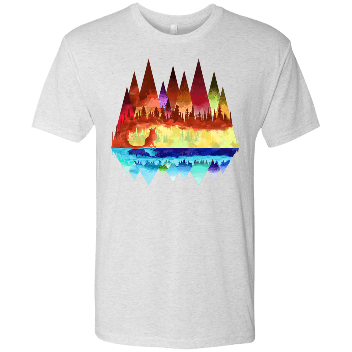 T-Shirts Heather White / S Mirrored Range Men's Triblend T-Shirt