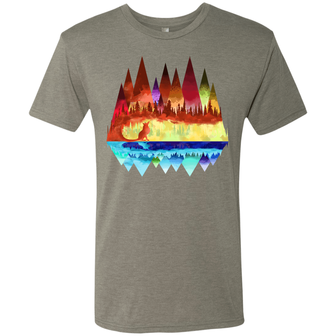 T-Shirts Venetian Grey / S Mirrored Range Men's Triblend T-Shirt