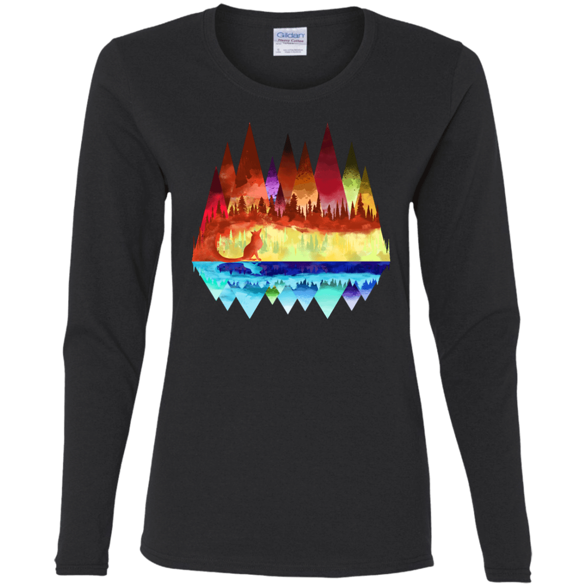 T-Shirts Black / S Mirrored Range Women's Long Sleeve T-Shirt