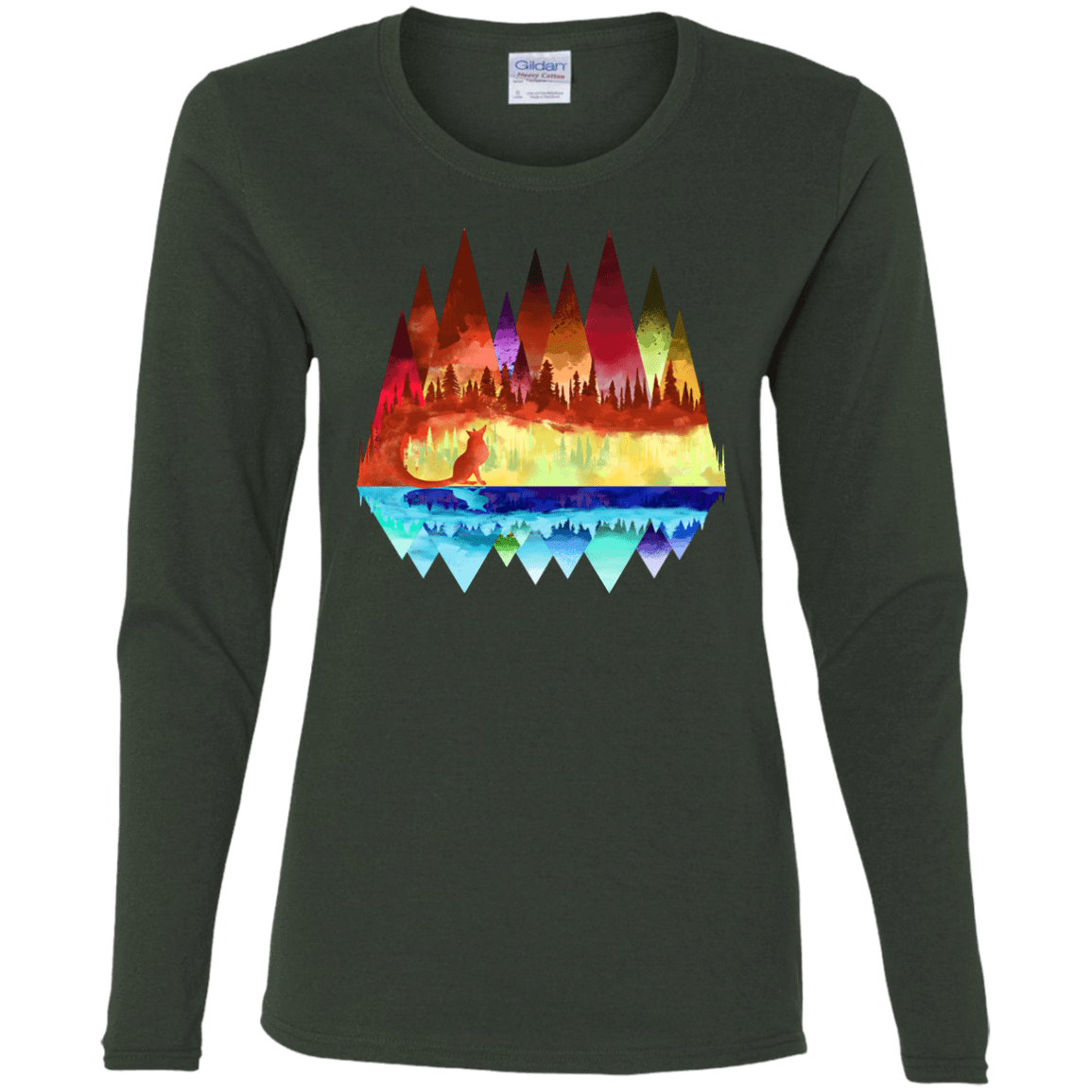 T-Shirts Forest / S Mirrored Range Women's Long Sleeve T-Shirt