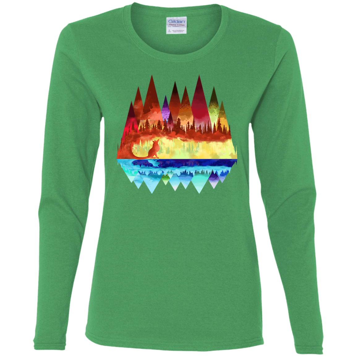 T-Shirts Irish Green / S Mirrored Range Women's Long Sleeve T-Shirt